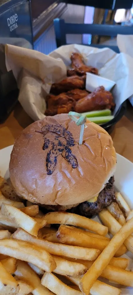 Graff Burger and Fries with Cheese